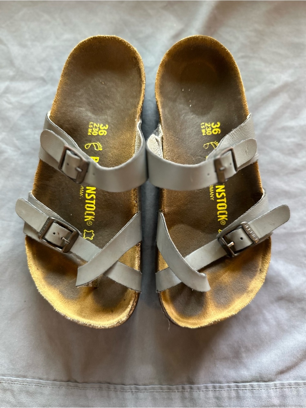 36 - Birkenstock Women’s Gray Strappy Sandals